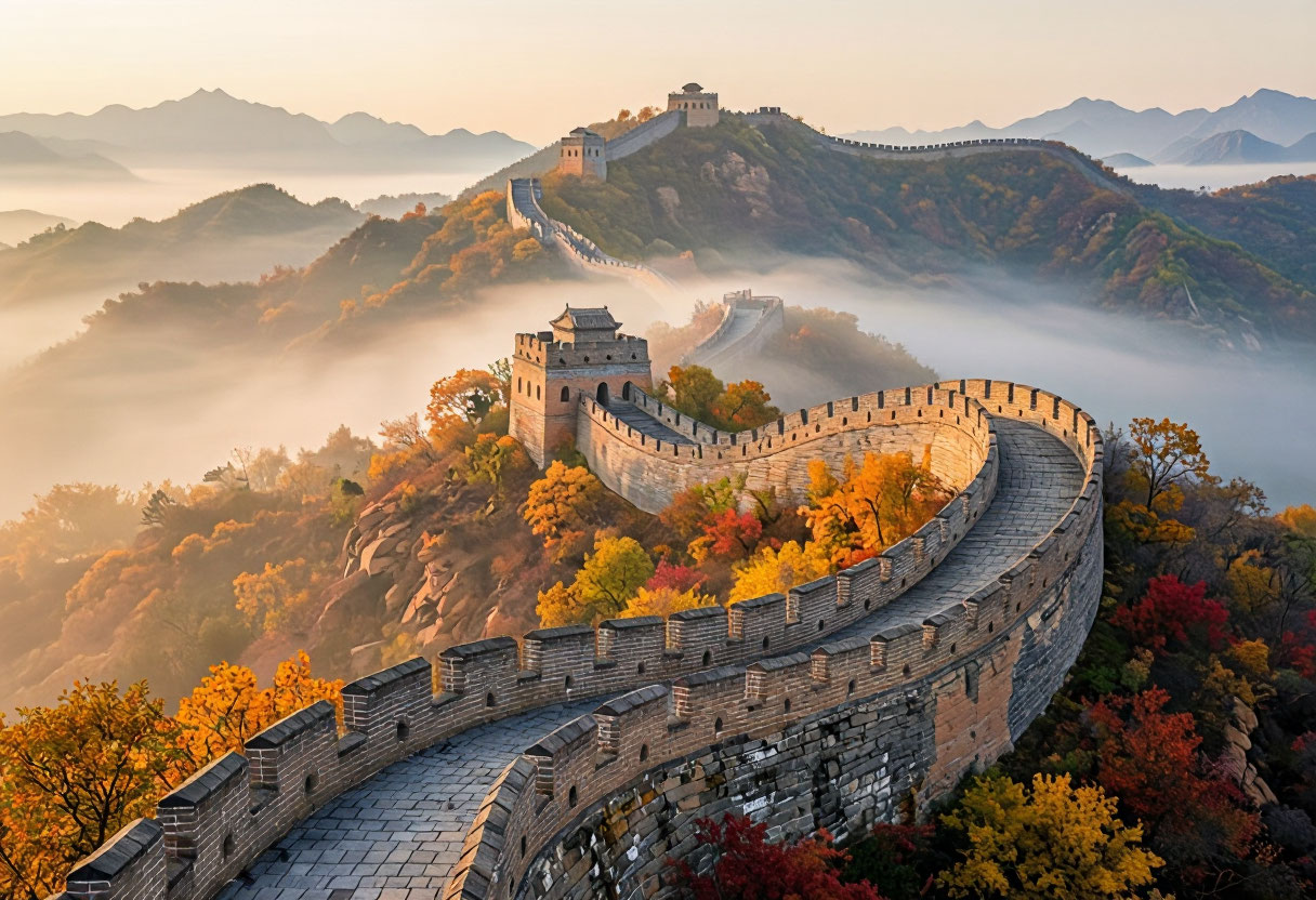 Великая Китайская стена осенью